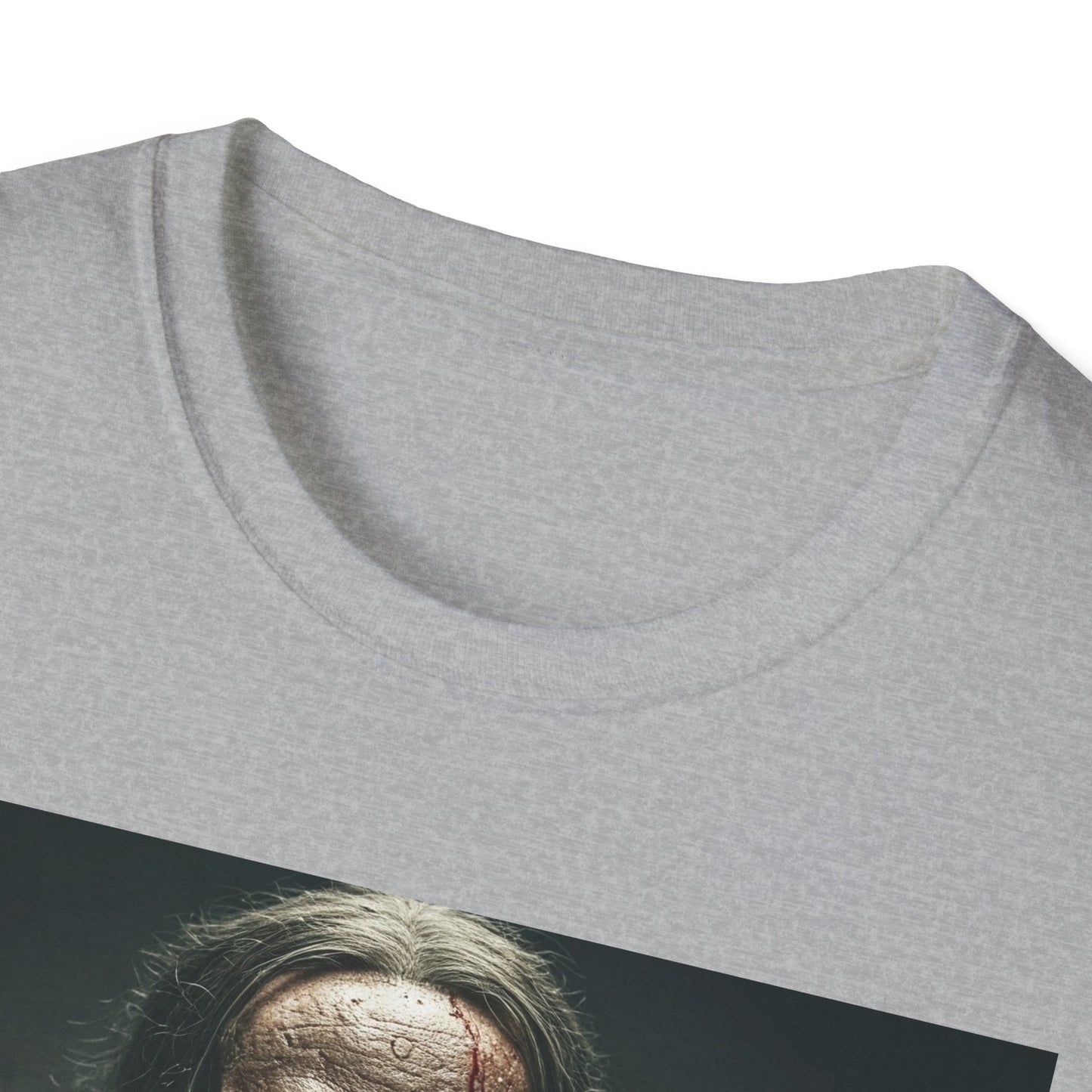 Apocalyptic Portrait Tee, bold, decaying zombie graphic