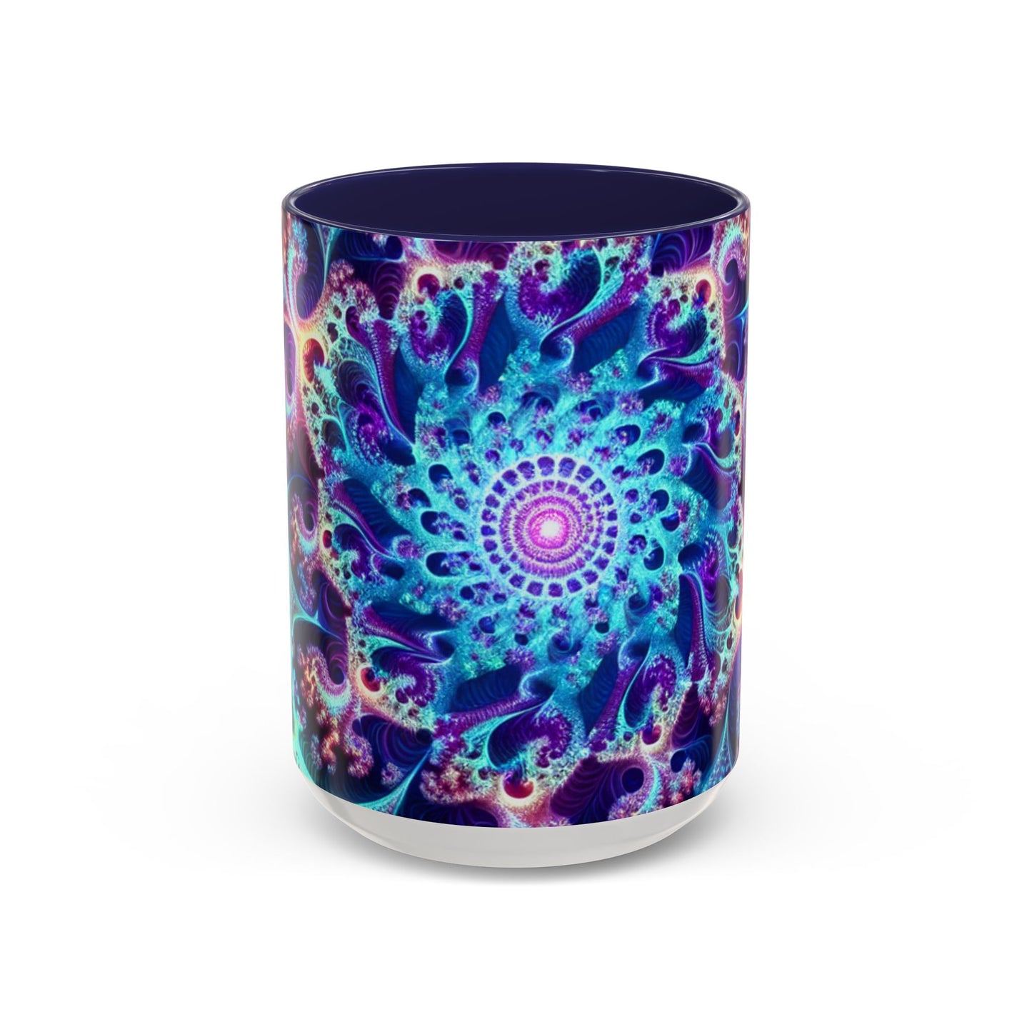 Colorful Spiral Accent Coffee Mug - 11 & 15oz