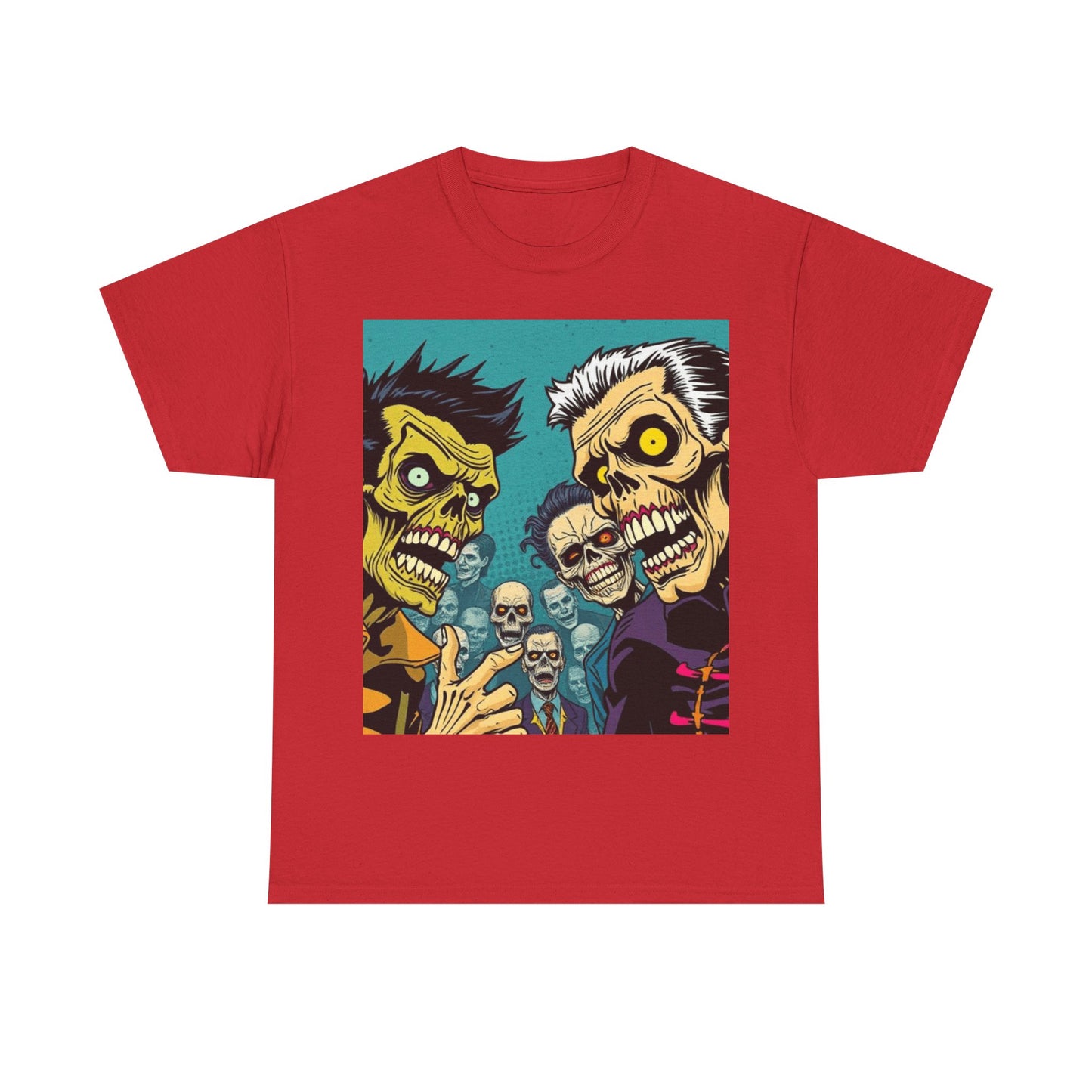 UK - Zombie Face-Off Unisex Heavy Cotton Tee