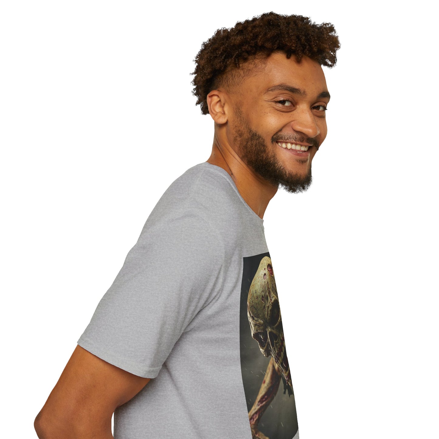 Zombie Skull Unisex Softstyle T-Shirt - Spooky Halloween Tee