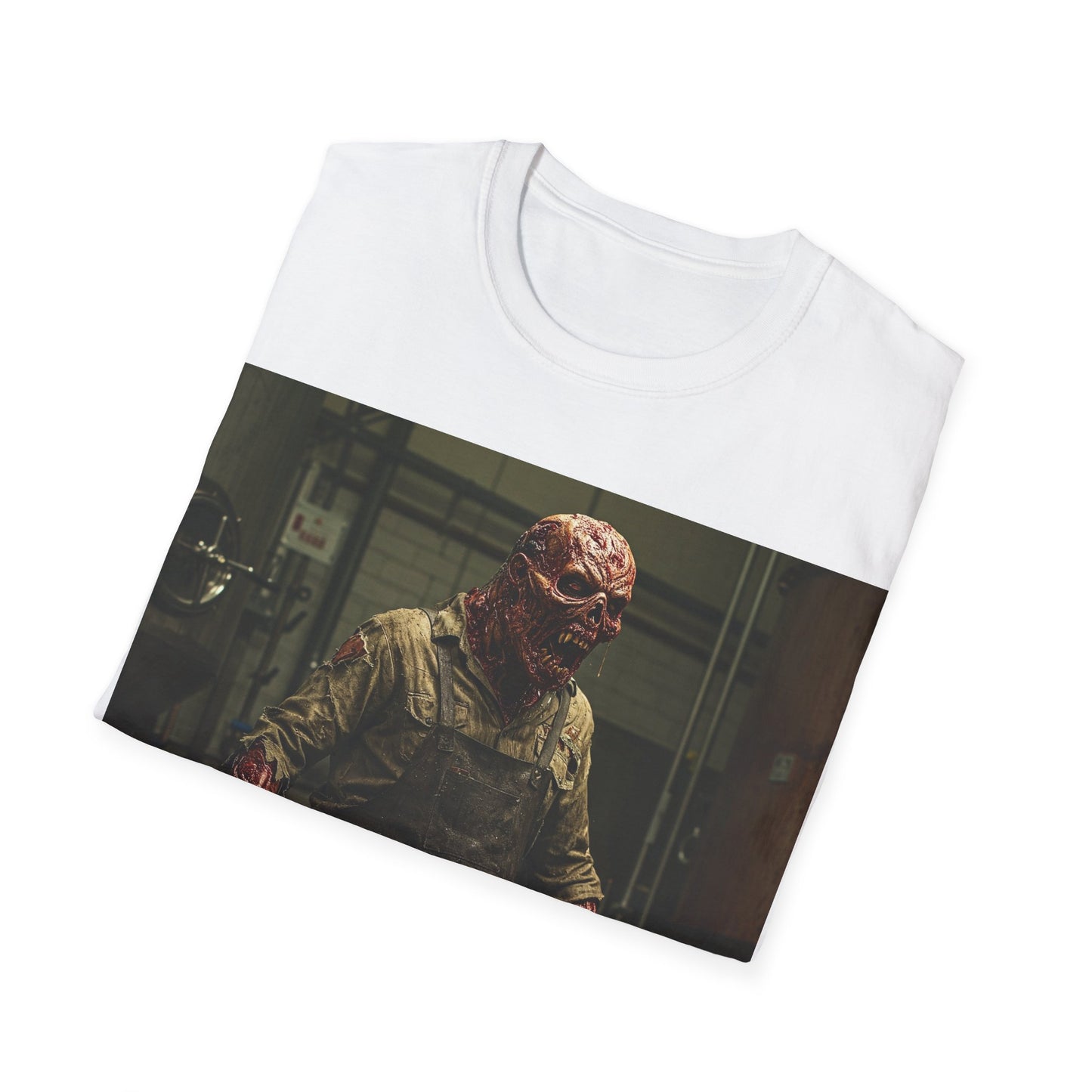UK - Horror-Themed Unisex Softstyle T-Shirt with Monster Graphic