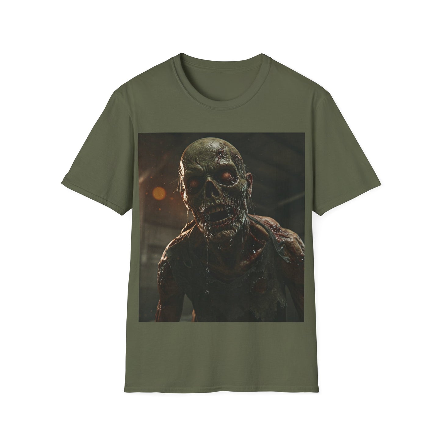 UK - Unisex Zombie Graphic Softstyle T-Shirt | Perfect for Halloween & Horror Fans