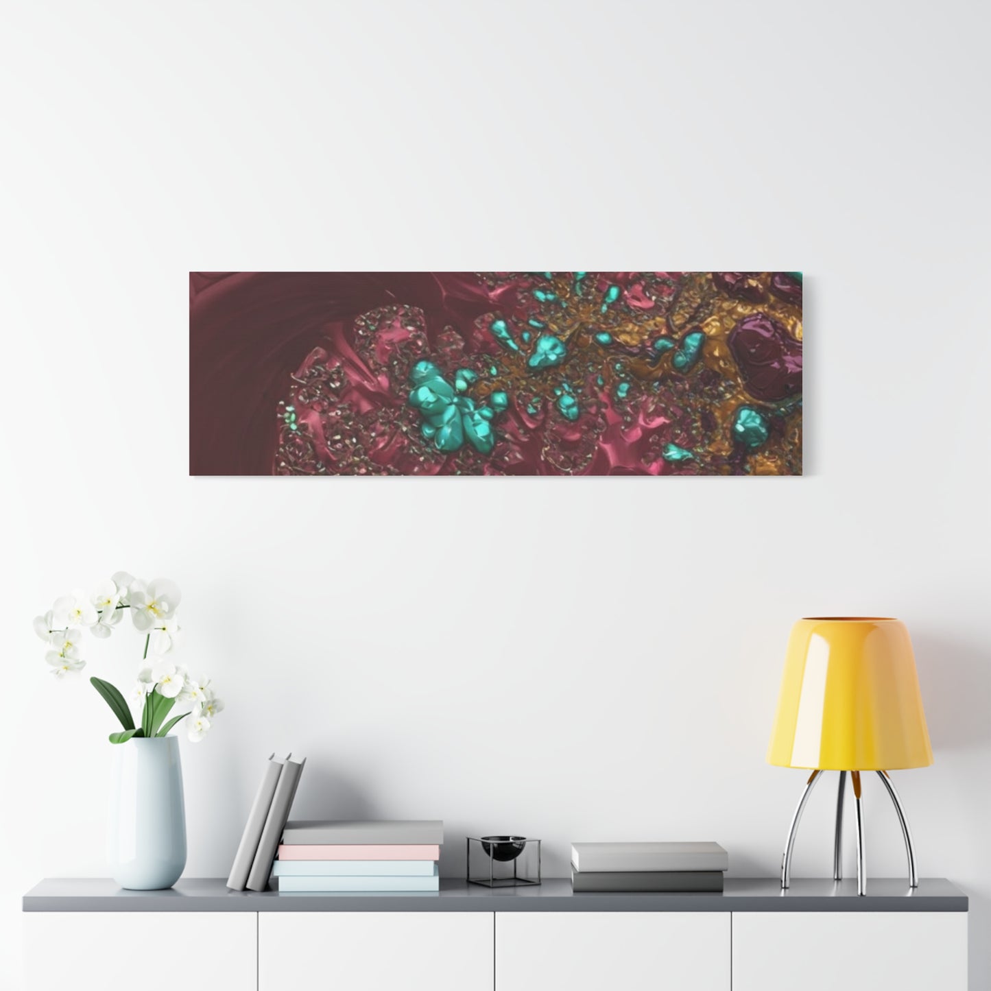 Abstract Art Canvas Print - Vibrant Fractal Design for Home Decor