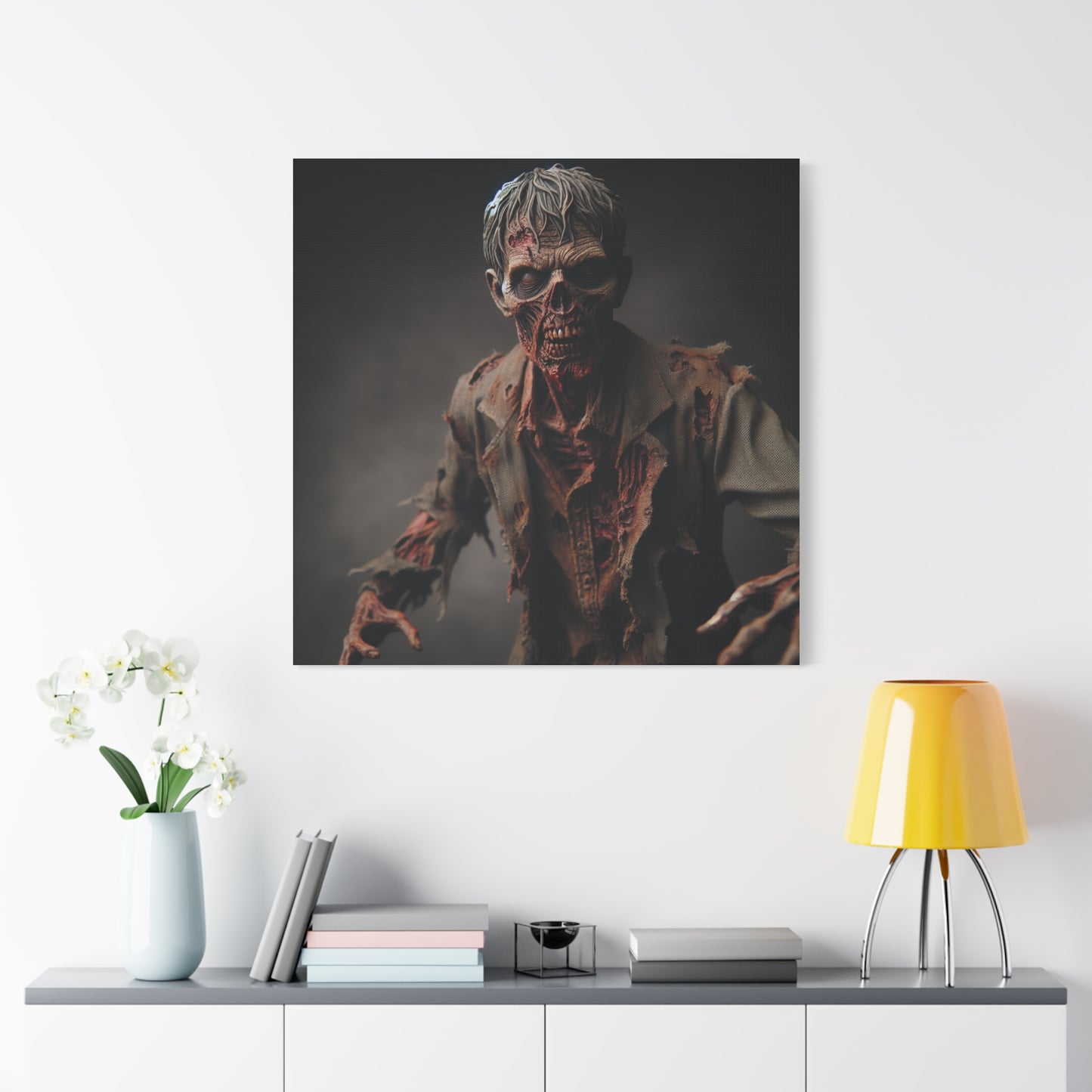 Zombie Art Canvas - Horror Wall Decor for Halloween