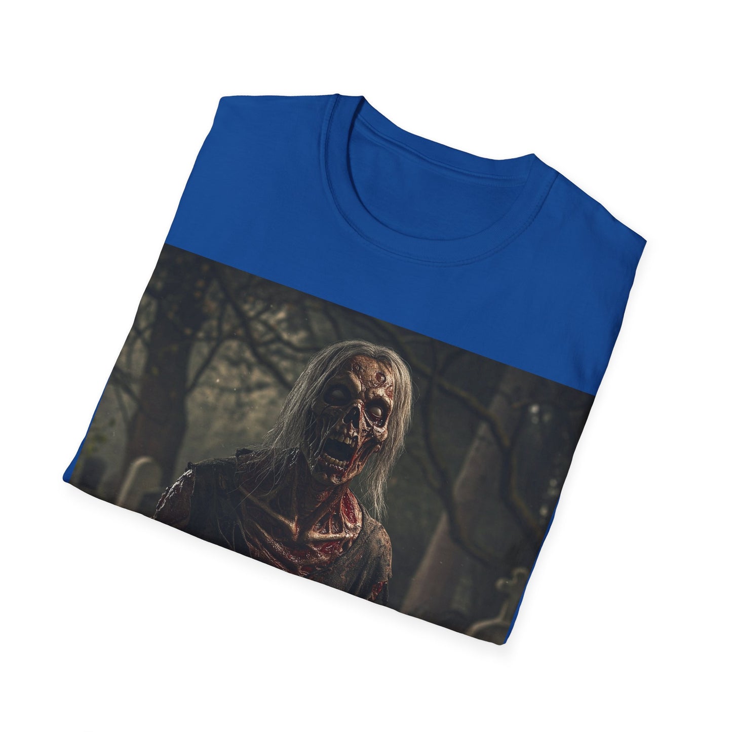 UK - Zombie Horror Apocalyptic Portrait Tee, bold, decaying zombie graphic