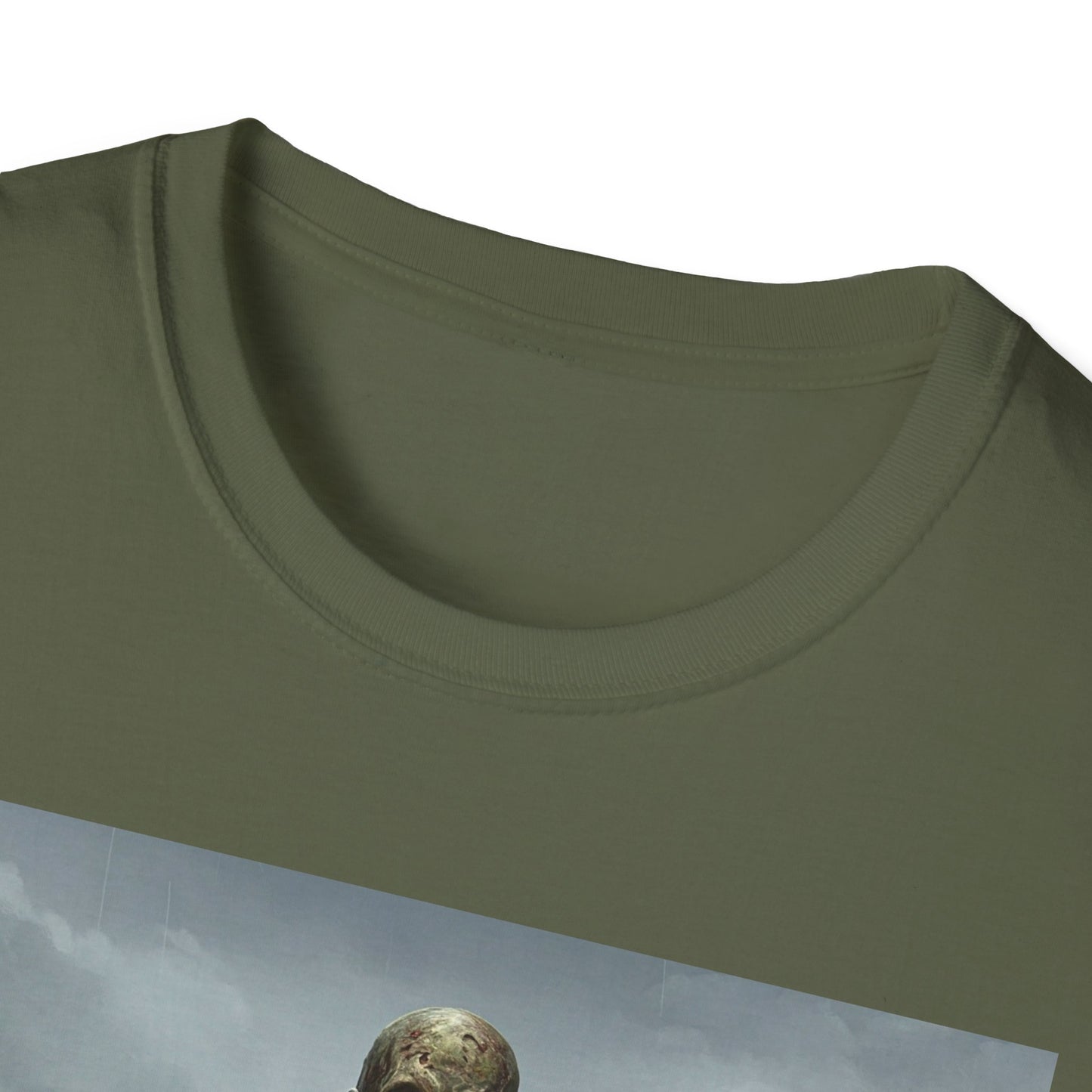 Zombie Rowboat Unisex Softstyle T-Shirt - Spooky Graphic Tee for Halloween Fans