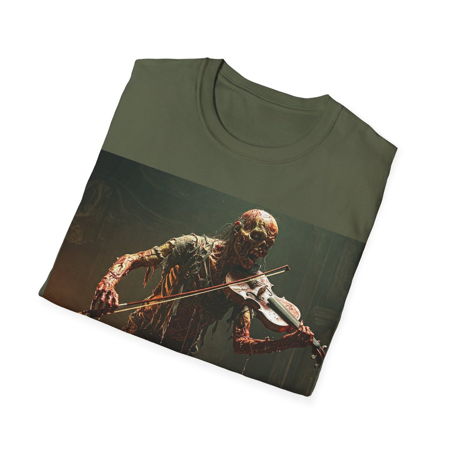 UK - Creepy Creature Violinist Unisex T-Shirt - Spooky Halloween Tee