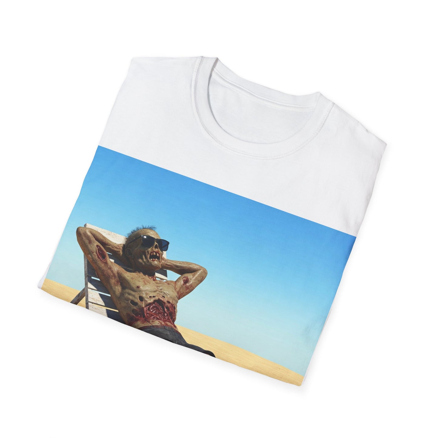 UK - Relaxed Vibes Unisex Softstyle T-Shirt - Beach Chill Design