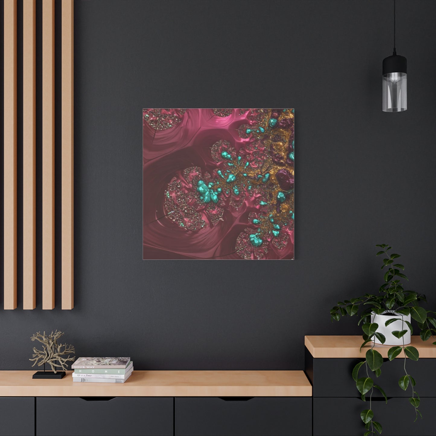 Abstract Art Canvas Print - Vibrant Fractal Design for Home Decor