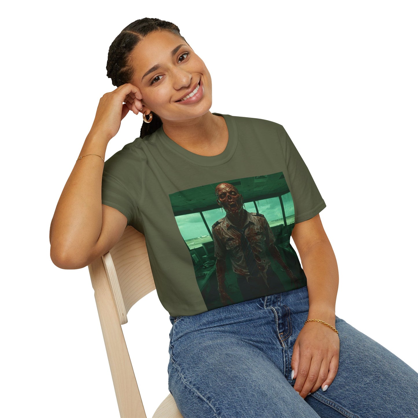 Unisex Softstyle Zombie Graphic Tee - Perfect for Halloween and Horror Fans
