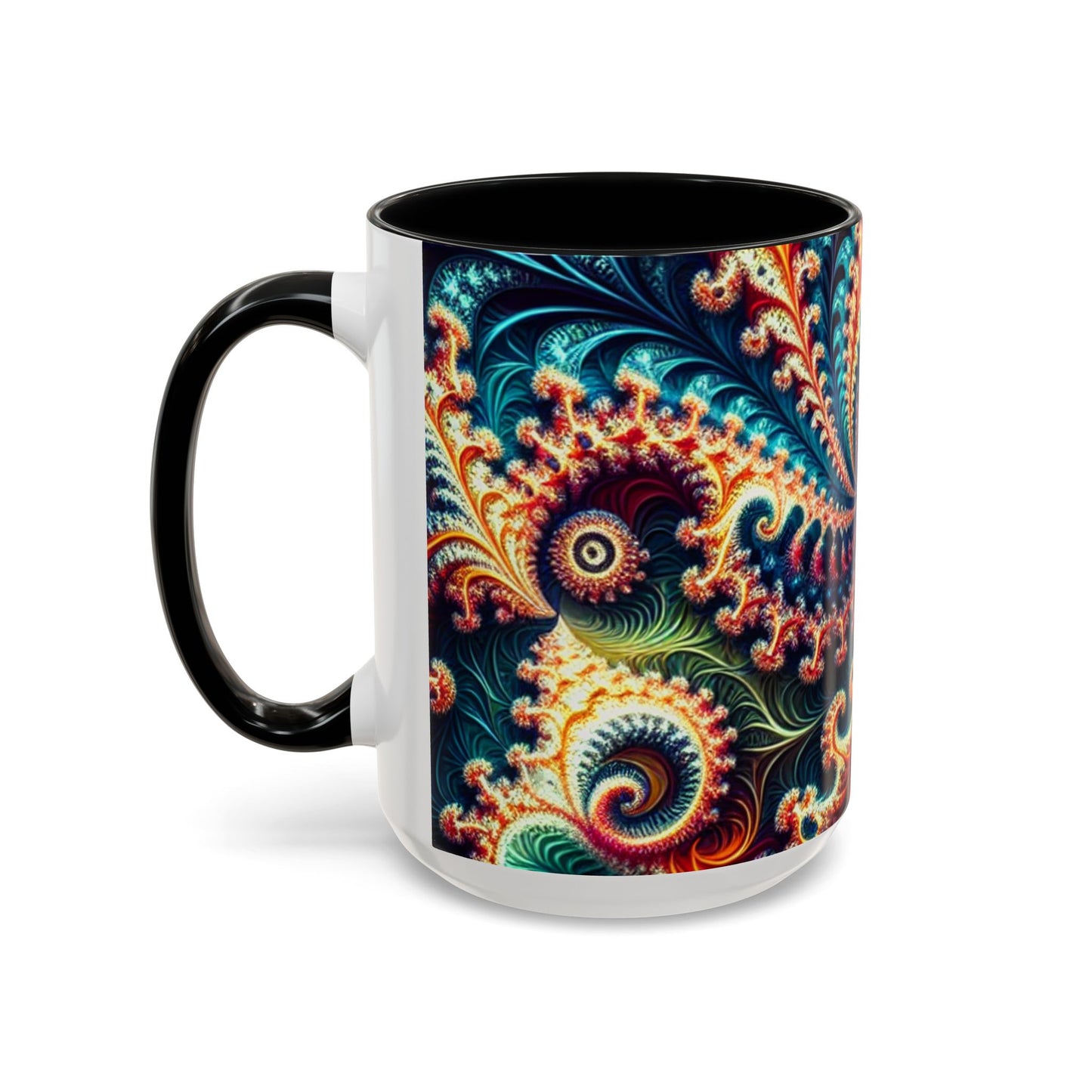 Vibrant Swirl Accent Coffee Mug - 11oz & 15oz