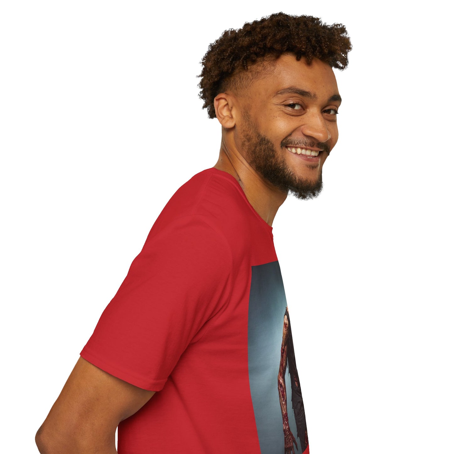 Zombie Graphic Unisex Softstyle T-Shirt - Perfect for Halloween and Horror Fans