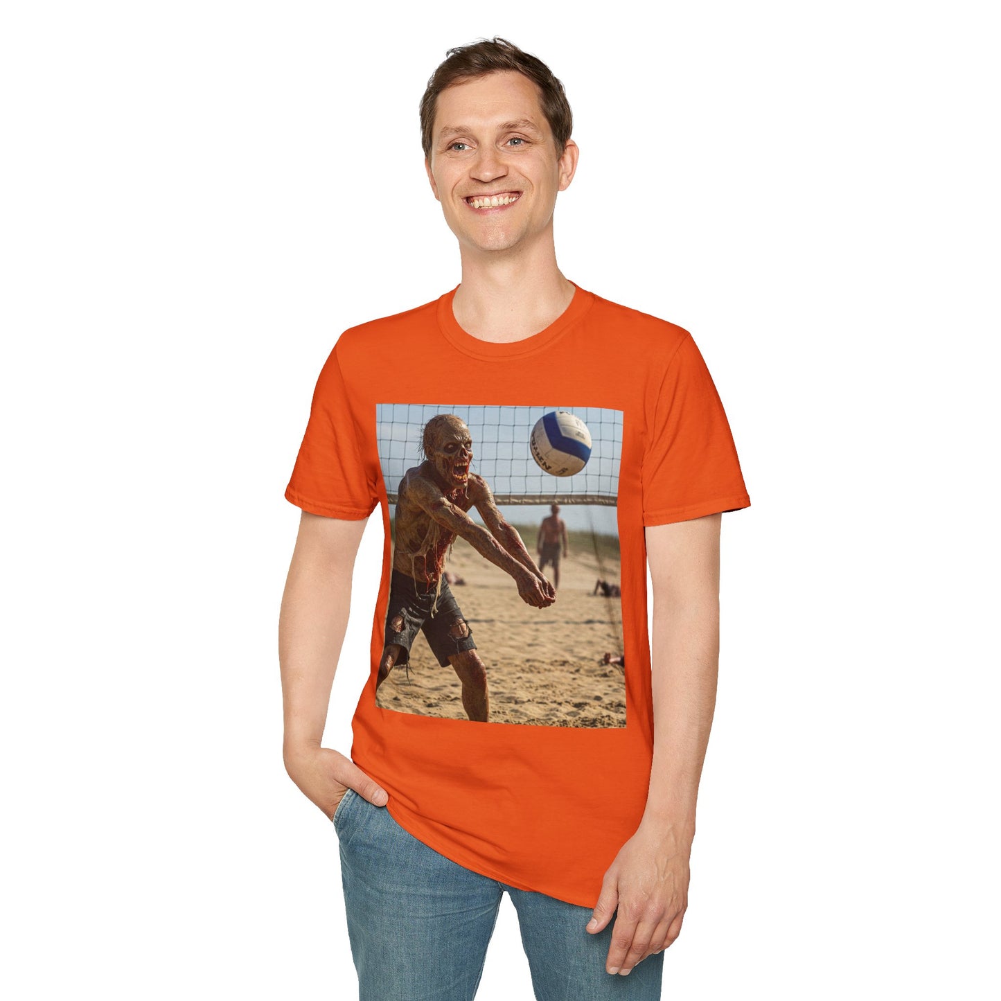 Beach Volleyball Unisex Softstyle T-Shirt - Perfect for Summer Fun and Sports Lovers