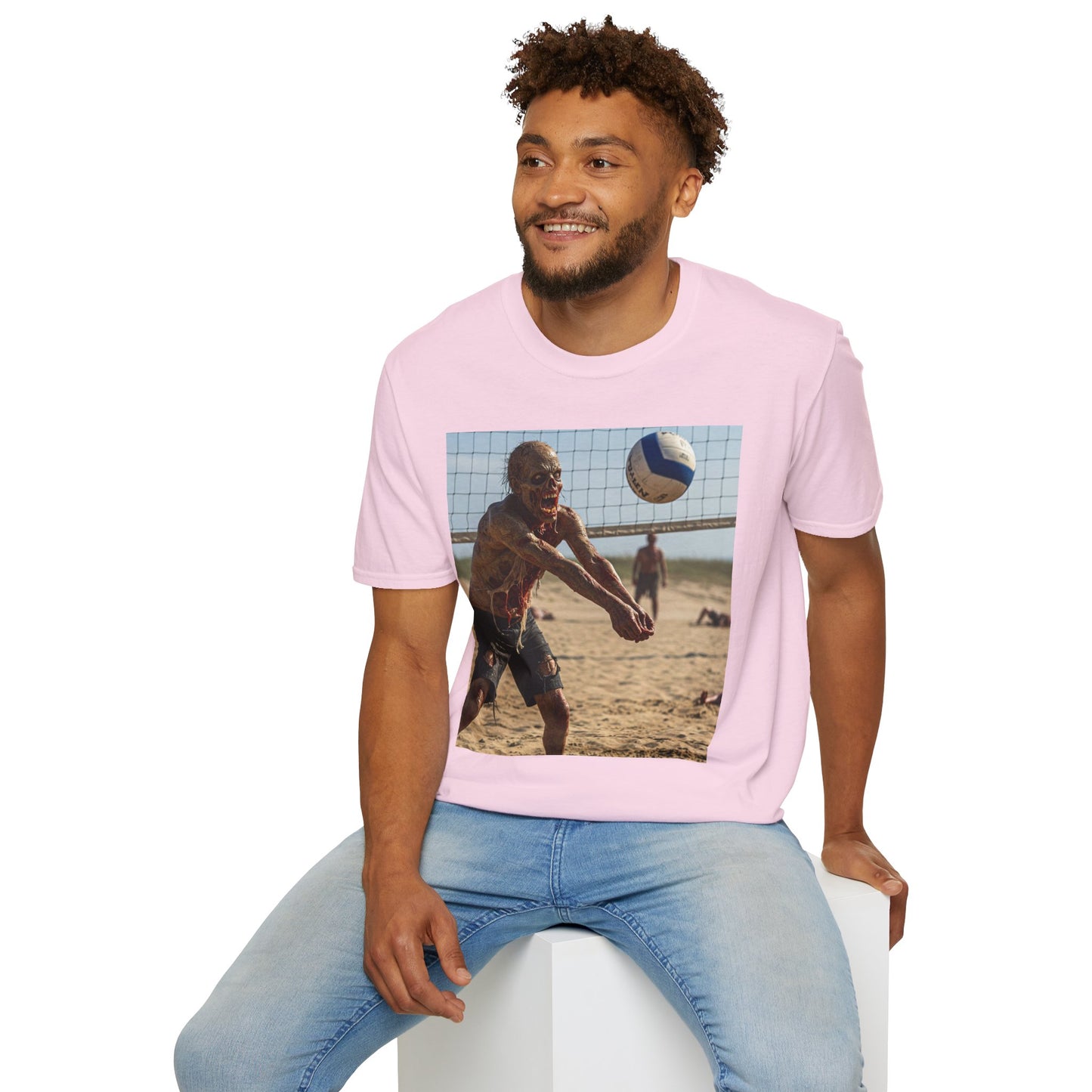 Beach Volleyball Unisex Softstyle T-Shirt - Perfect for Summer Fun and Sports Lovers