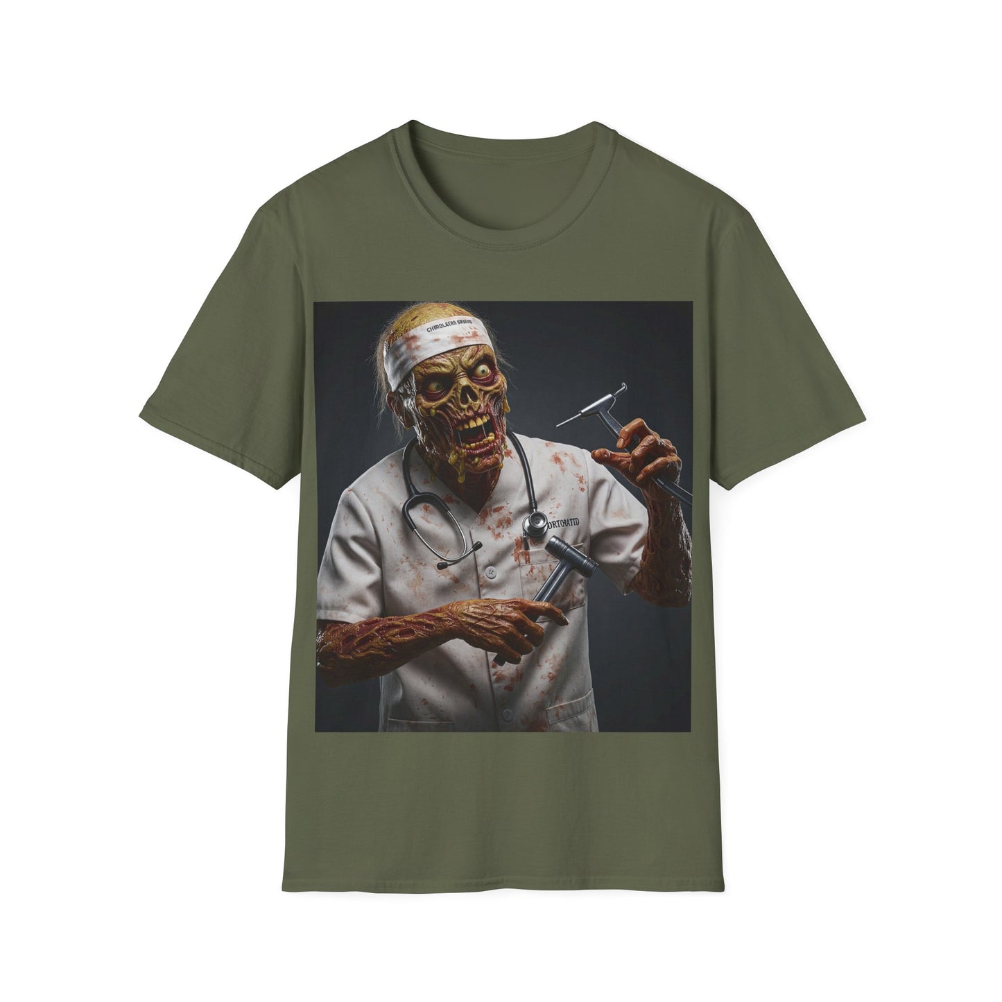 UK - Zombie Doctor Unisex Softstyle T-Shirt - Perfect for Halloween & Horror Fans