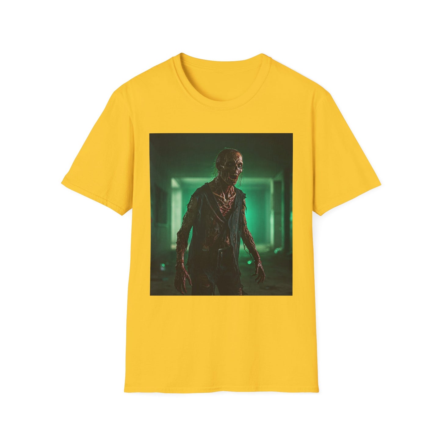 Apocalyptic Portrait Tee, bold, decaying zombie graphic