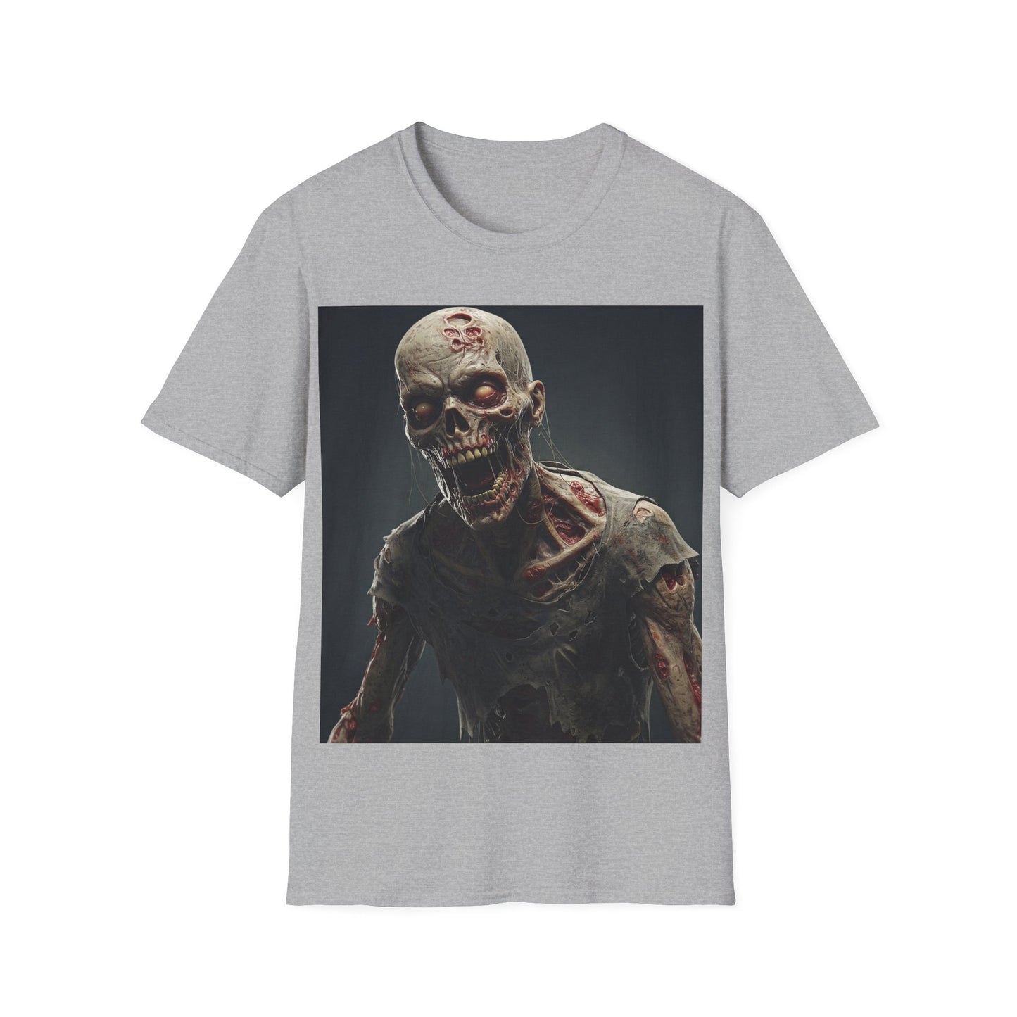 UK - Zombie Graphic Unisex Softstyle T-Shirt | Perfect for Halloween and Horror Fans
