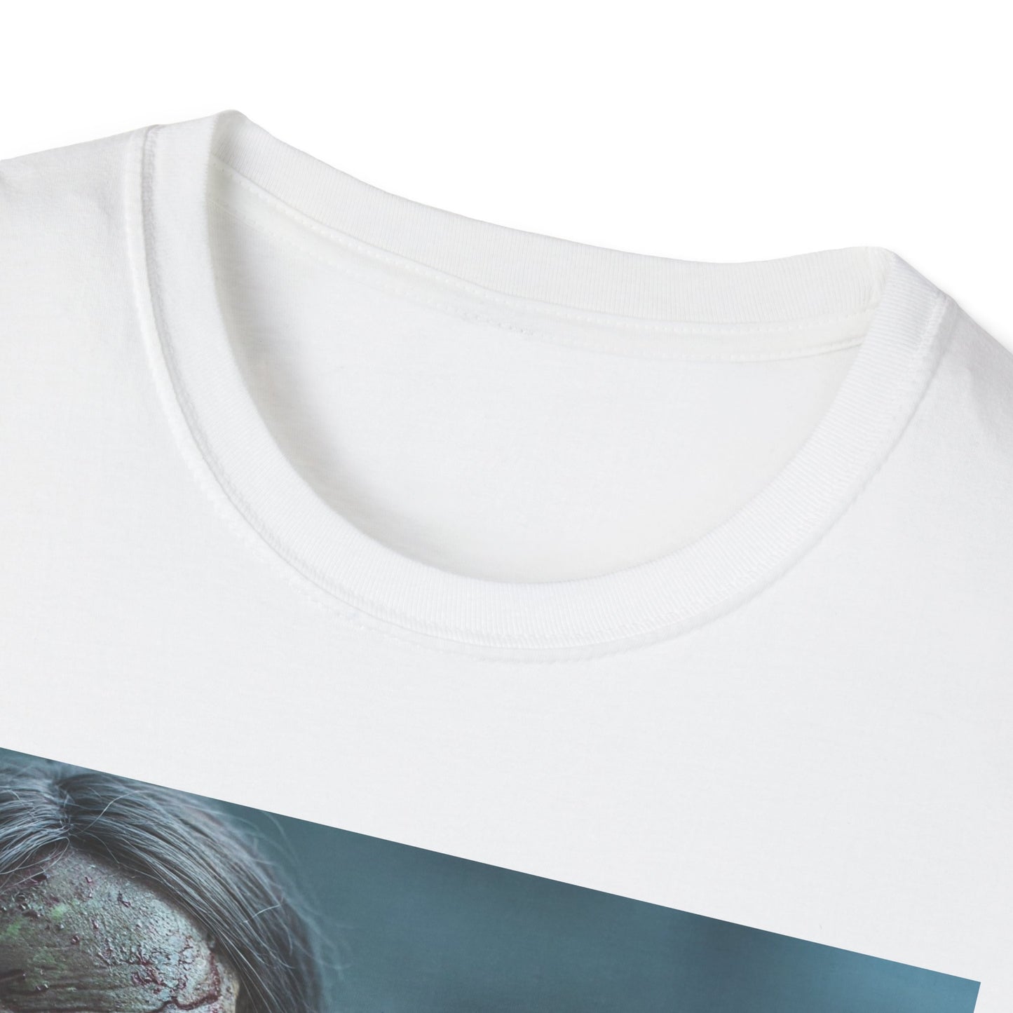 Zombie Cat Lover Apocalyptic Portrait Tee, bold, decaying zombie graphic