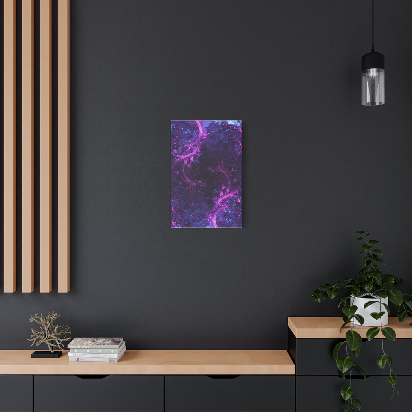 Abstract Purple Fractal Canvas Print - Artistic Wall Décor