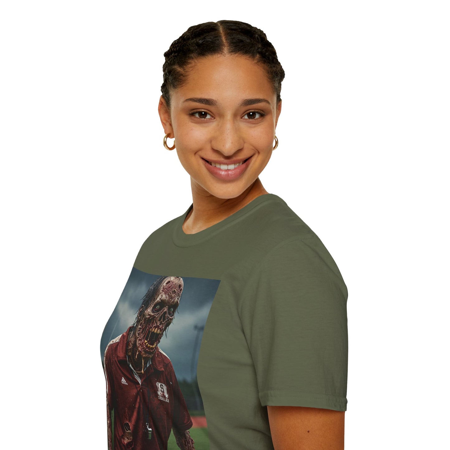 Zombie Horror Unisex Softstyle T-Shirt - Perfect for Halloween and Casual Wear
