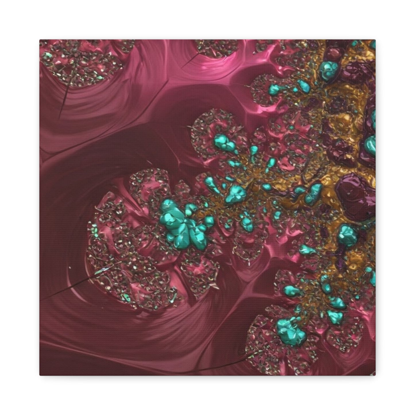 Abstract Art Canvas Print - Vibrant Fractal Design for Home Decor