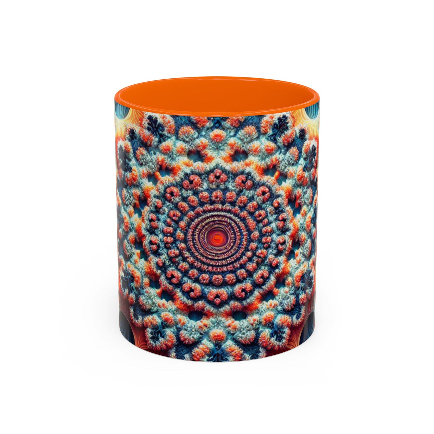 Vibrant Kaleidoscope Accent Coffee Mug - 11oz & 15oz