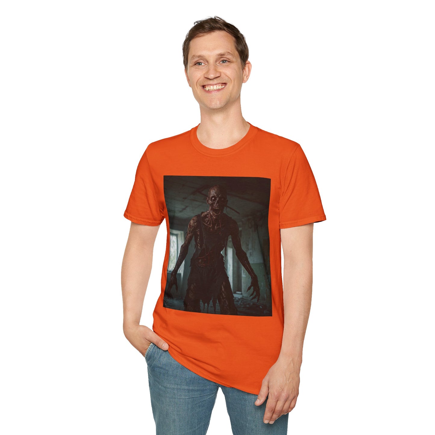 Creepy Horror Graphic Unisex T-Shirt – Perfect for Halloween and Haunted House Lovers