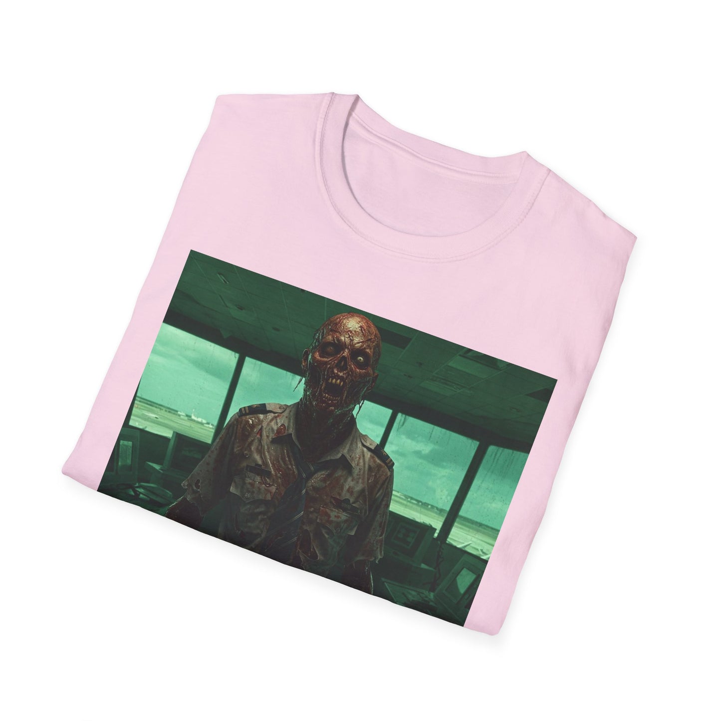 Unisex Softstyle Zombie Graphic Tee - Perfect for Halloween and Horror Fans