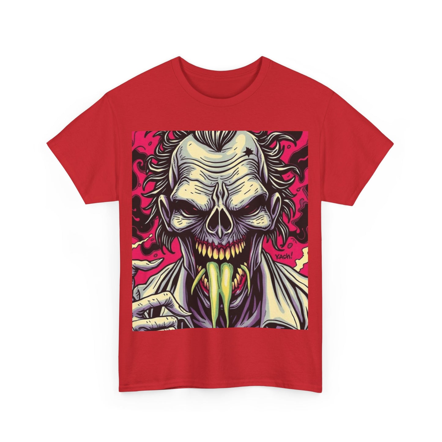 UK - Graphic Horror T-Shirt - Unisex Heavy Cotton Tee with Skull Design