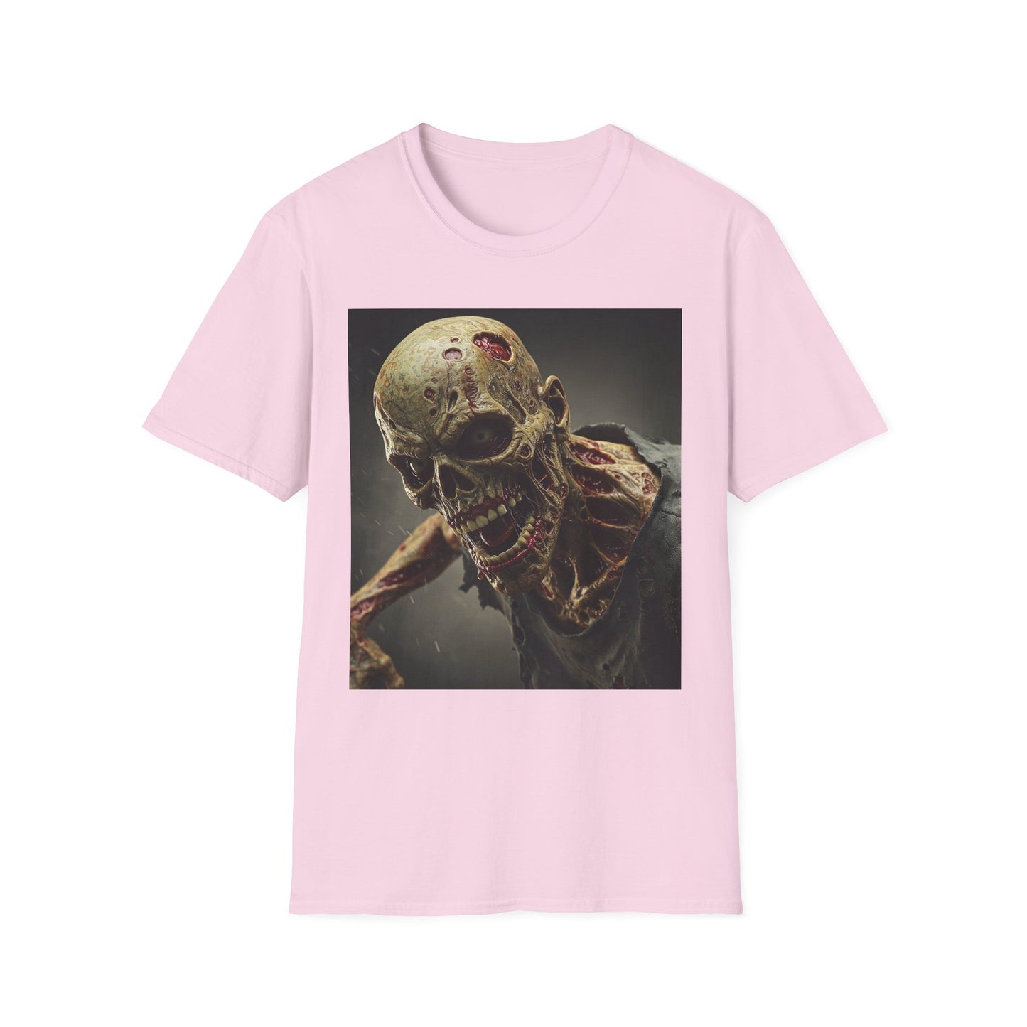Zombie Skull Unisex Softstyle T-Shirt - Spooky Halloween Tee