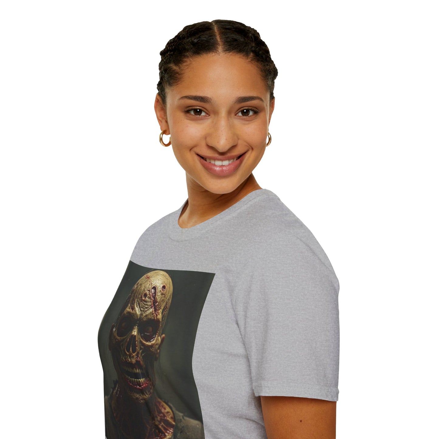 Unisex Softstyle T-Shirt - Creepy Skull Design - Perfect for Halloween or Casual Wear