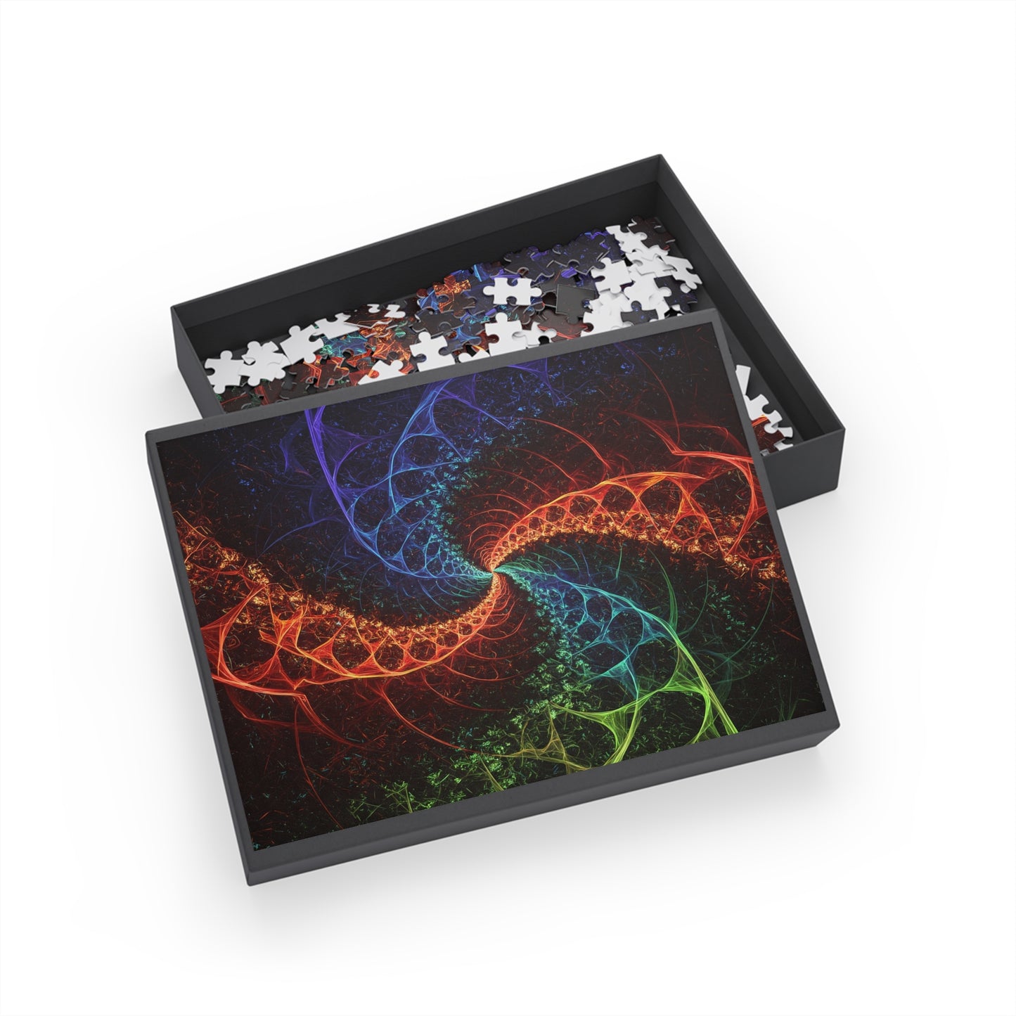 Colorful Fractal Puzzle - 96, 252, 500, 1000-Piece for Mindful Relaxation & Family Fun