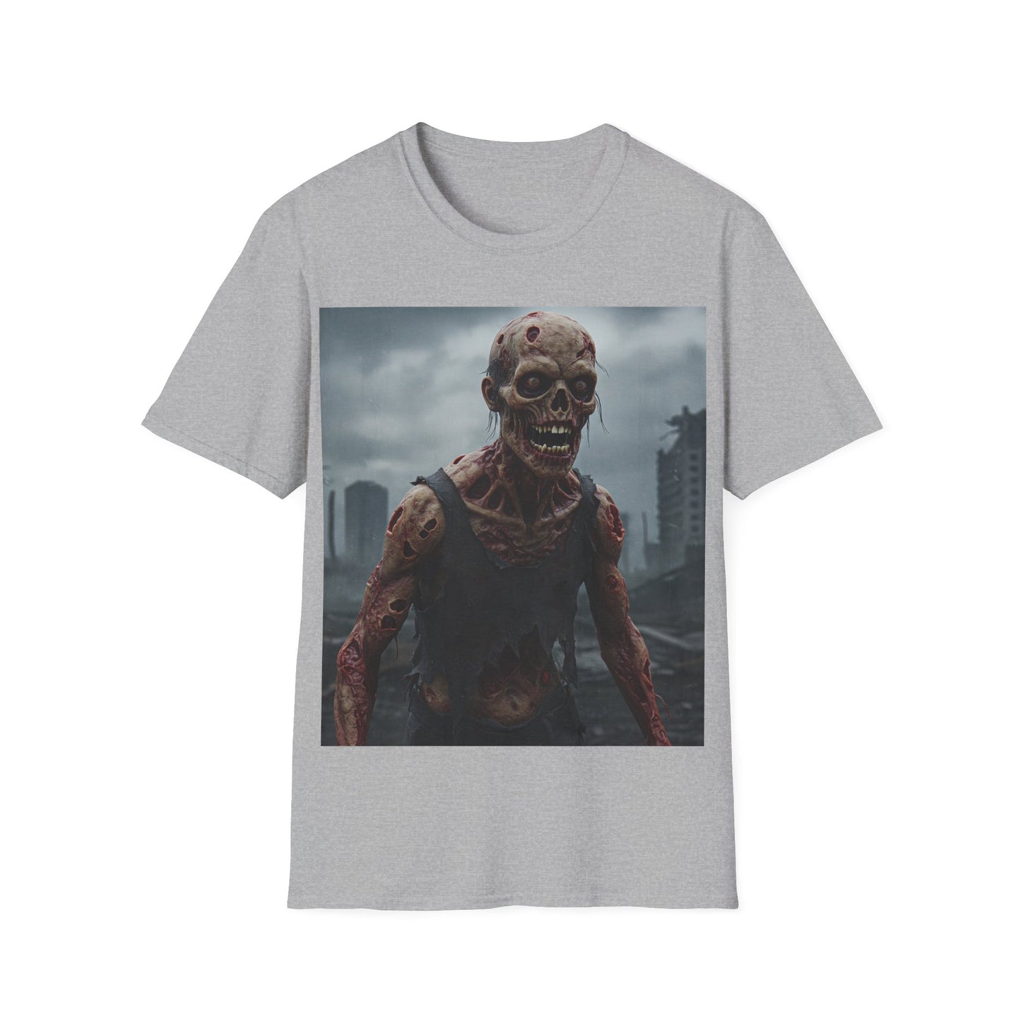 UK - Zombie Apocalypse Apocalyptic Portrait Tee: A Vision of Decay