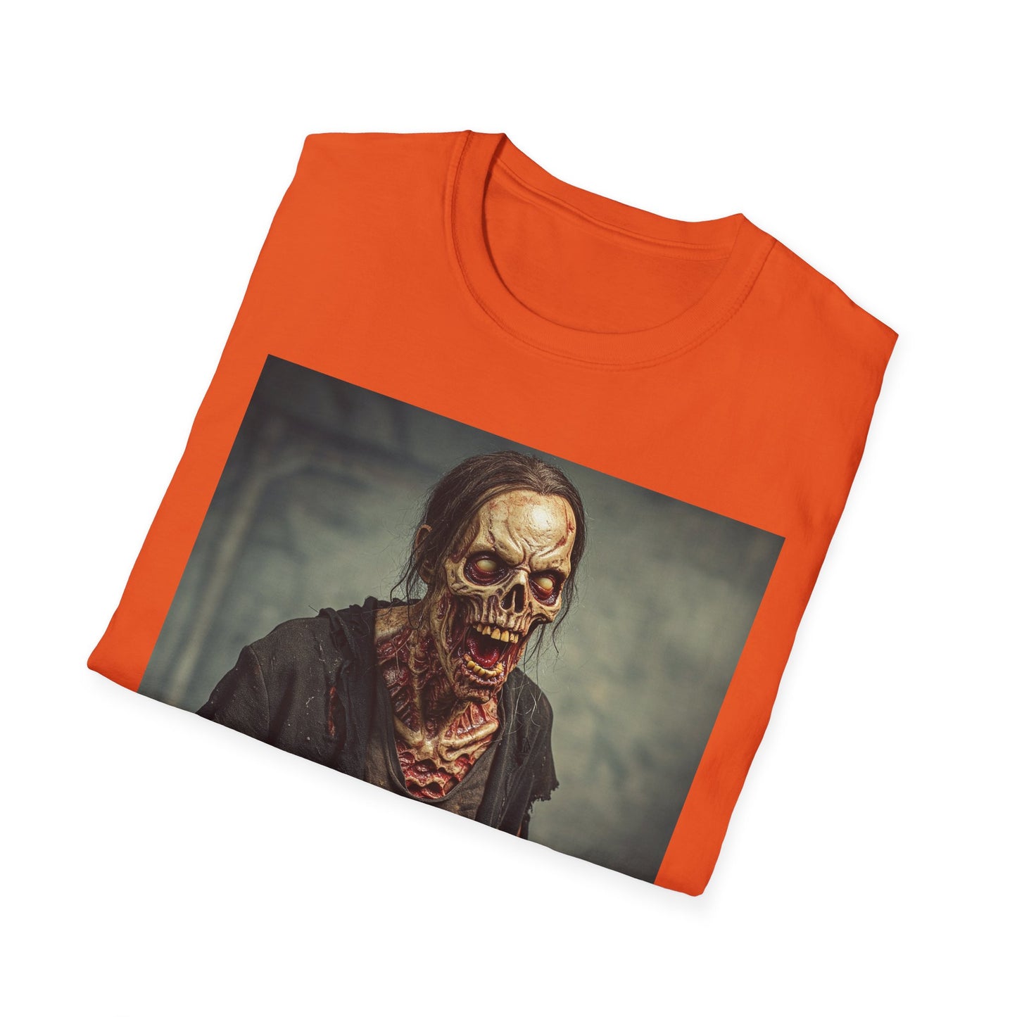 Apocalyptic Portrait Tee, bold, decaying zombie graphic