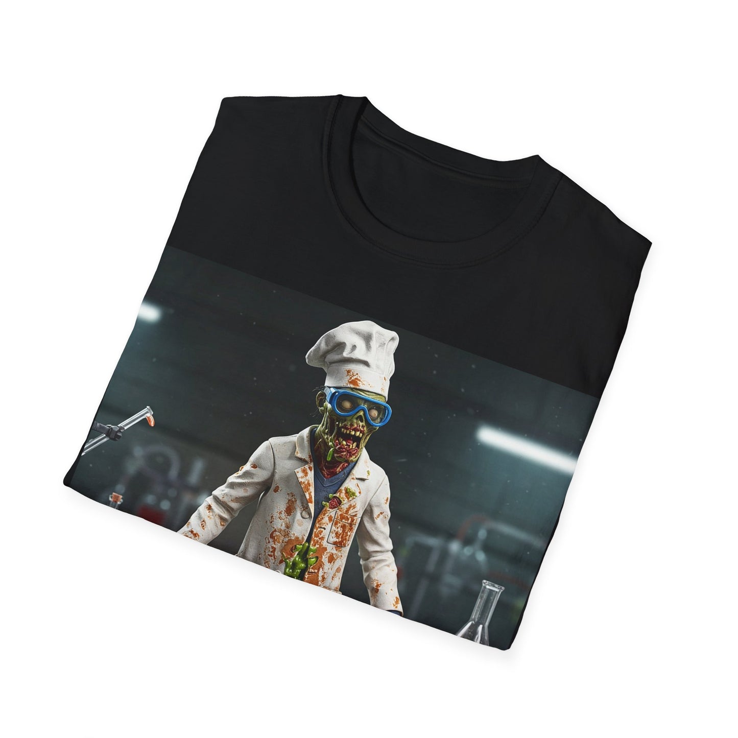 UK - Zombie Chef Unisex Softstyle T-Shirt - Fun Halloween Casualwear