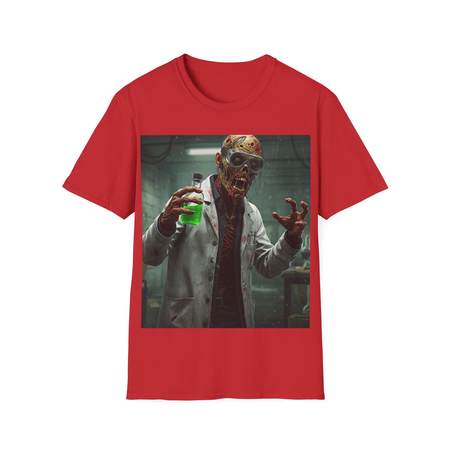 UK - Creepy Scientist Unisex Softstyle T-Shirt | Halloween Horror Tee