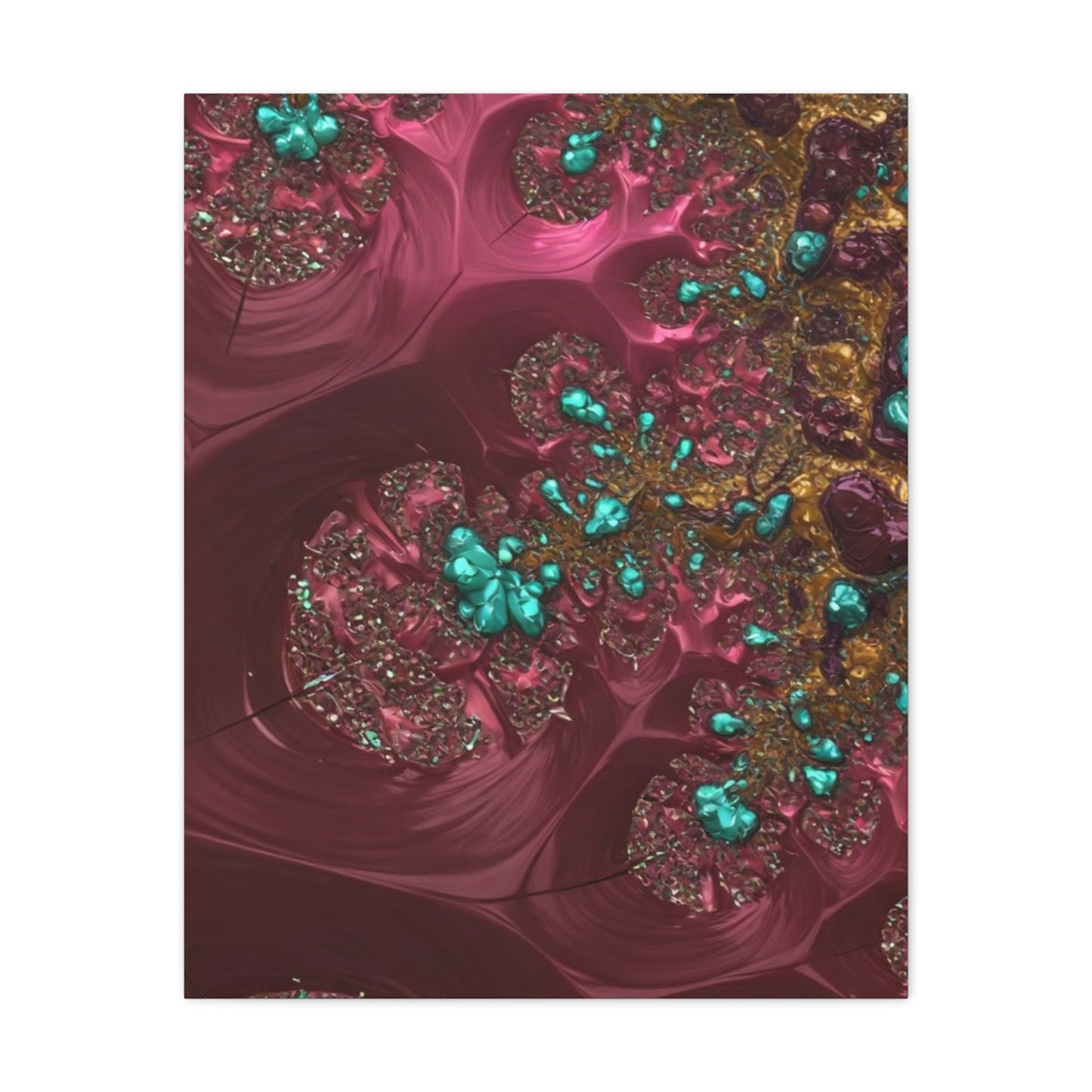 Abstract Art Canvas Print - Vibrant Fractal Design for Home Decor