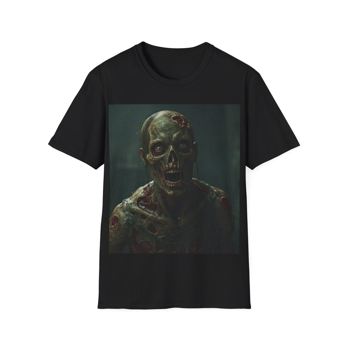 UK - Creepy Zombie Graphic Unisex Softstyle T-Shirt