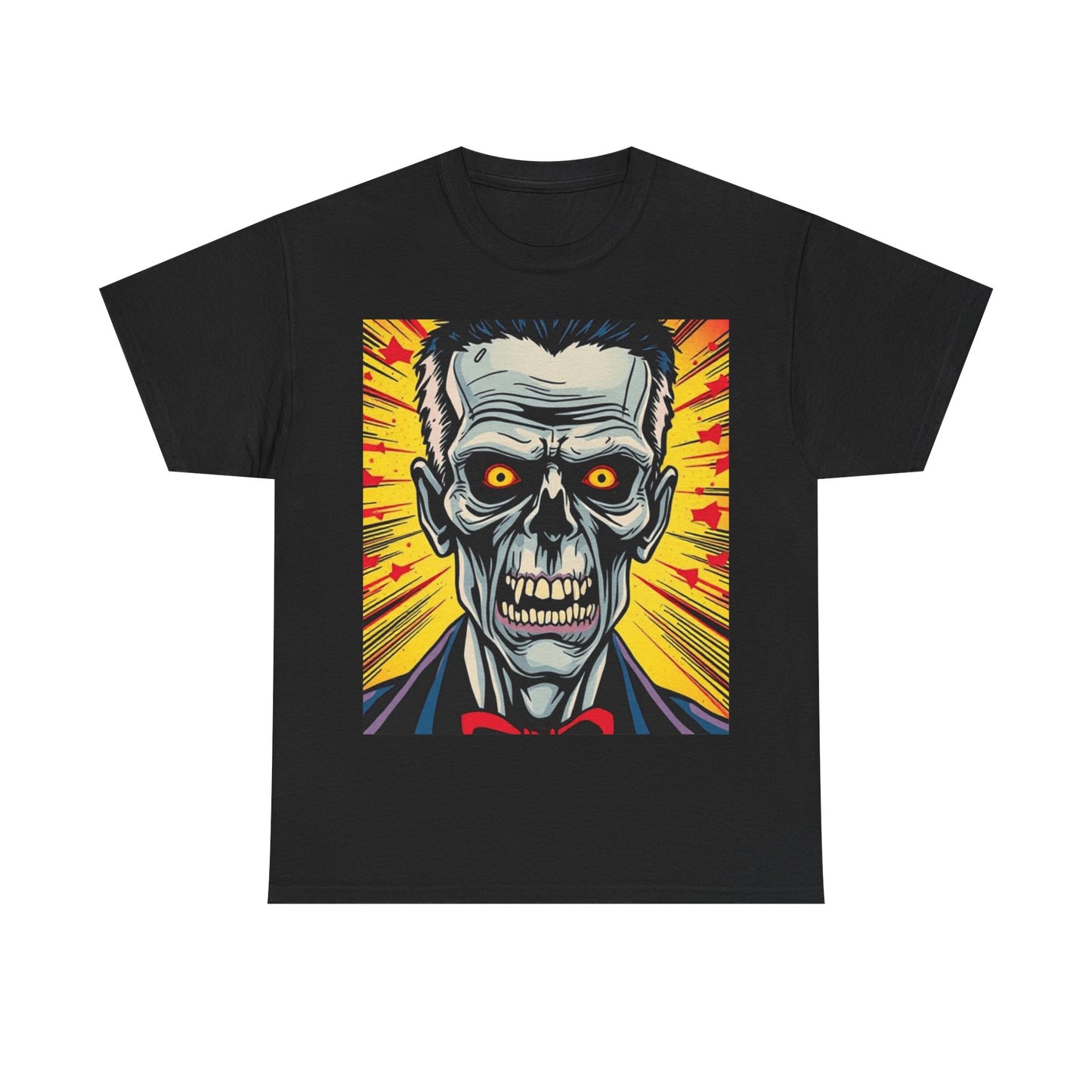 UK - Spooky Vintage Skull Tee - Unisex Heavy Cotton T-Shirt