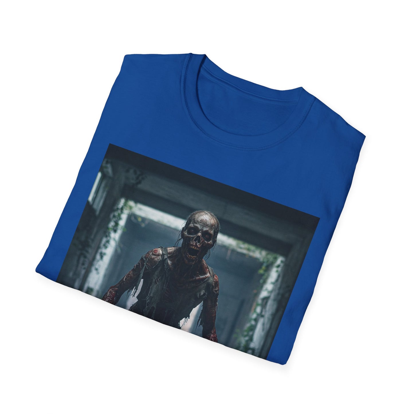 Apocalyptic Portrait Tee, bold, decaying zombie graphic