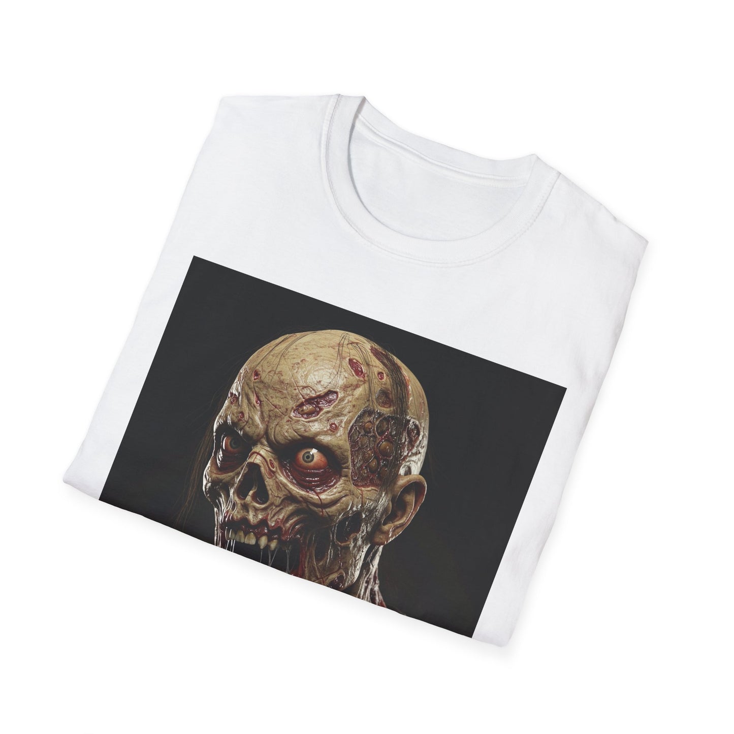 Apocalyptic Portrait Tee, bold, decaying zombie graphic
