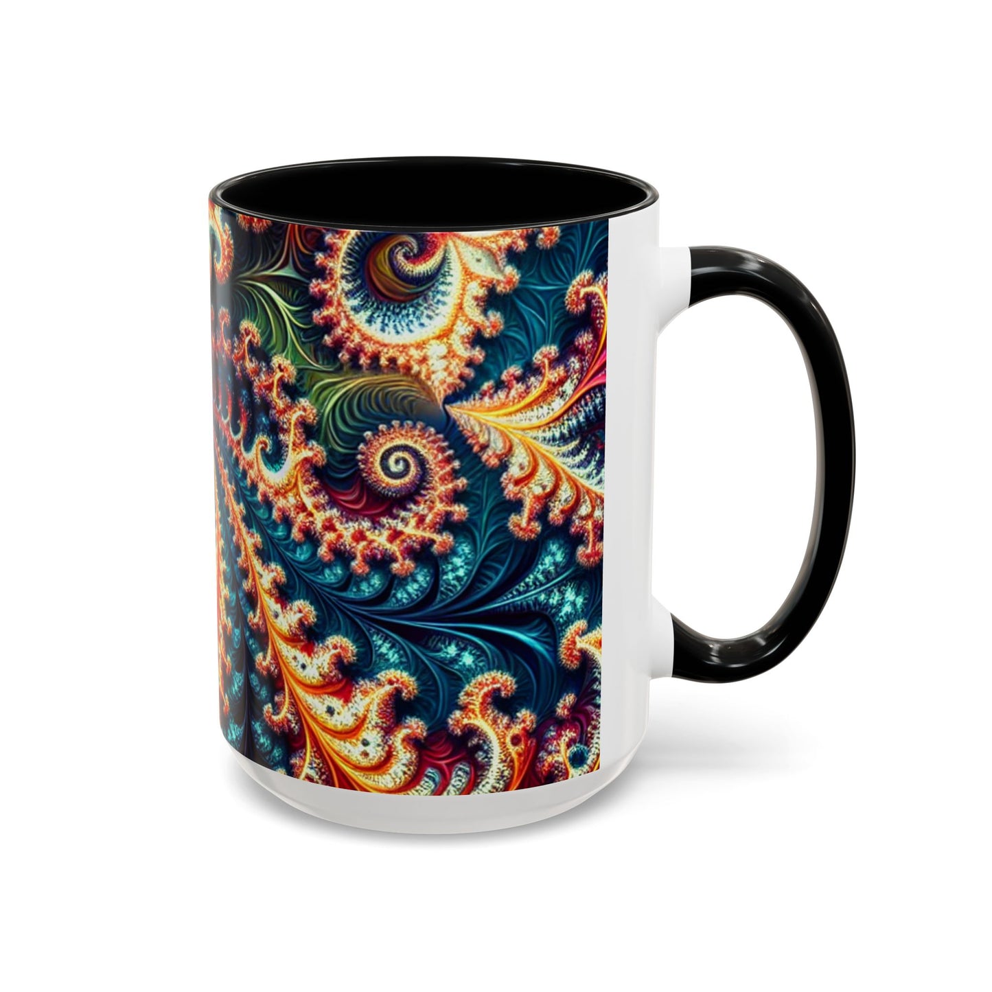 Vibrant Swirl Accent Coffee Mug - 11oz & 15oz