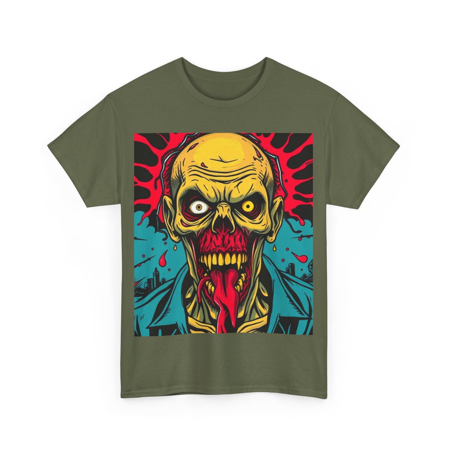 UK - Spooky Zombie Graphic Tee for Halloween