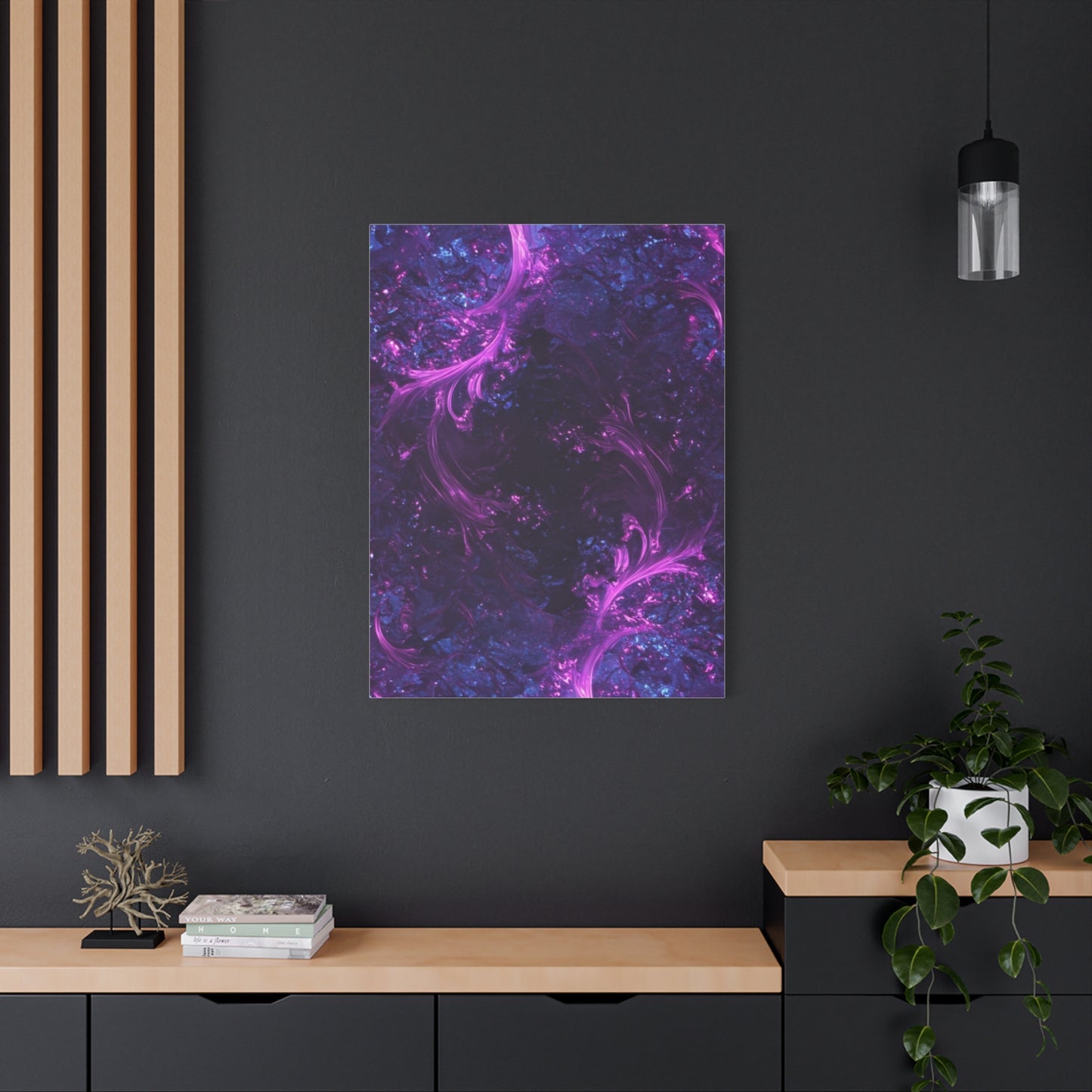 Abstract Purple Fractal Canvas Print - Artistic Wall Décor