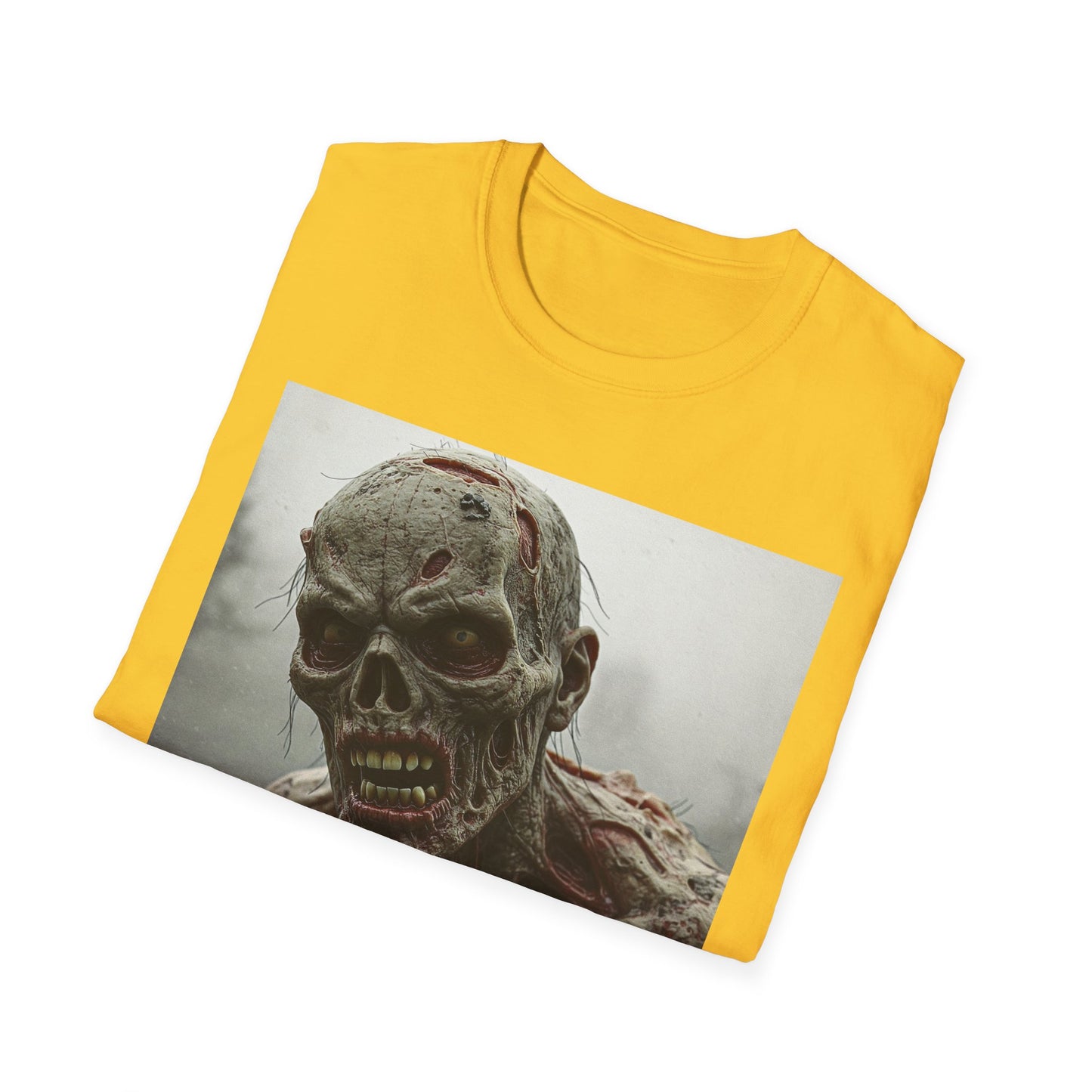 Apocalyptic Portrait Tee, bold, decaying zombie graphic