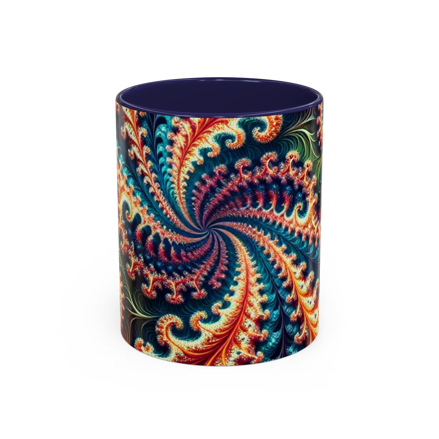 Vibrant Swirl Accent Coffee Mug - 11oz & 15oz
