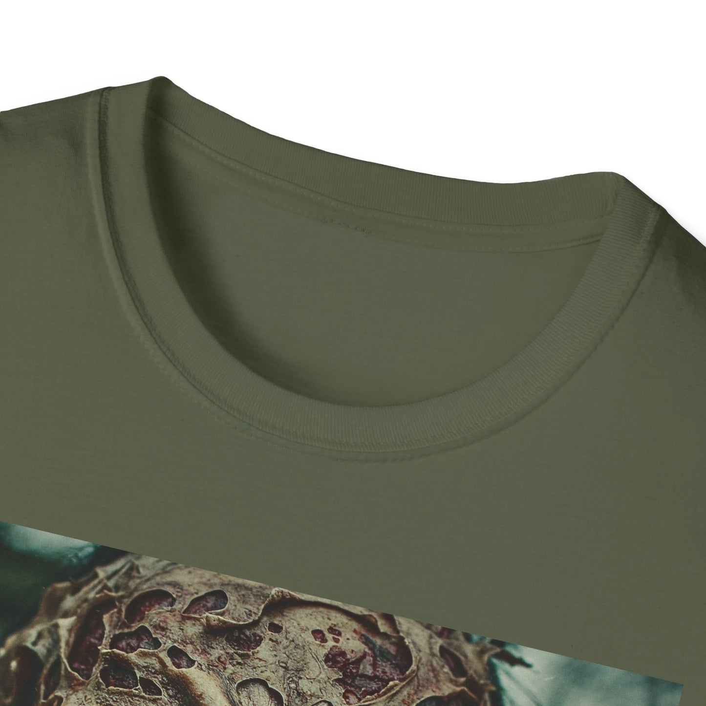 Apocalyptic Portrait Tee, bold, decaying zombie graphic