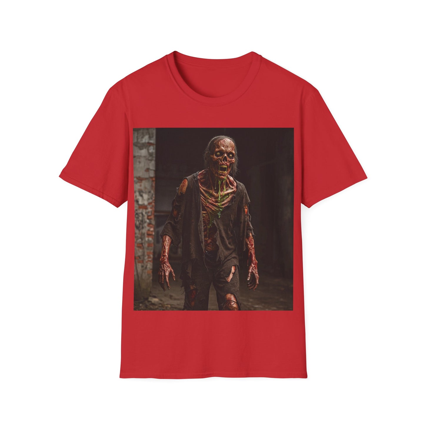 UK - Unisex Softstyle Zombie T-Shirt for Halloween