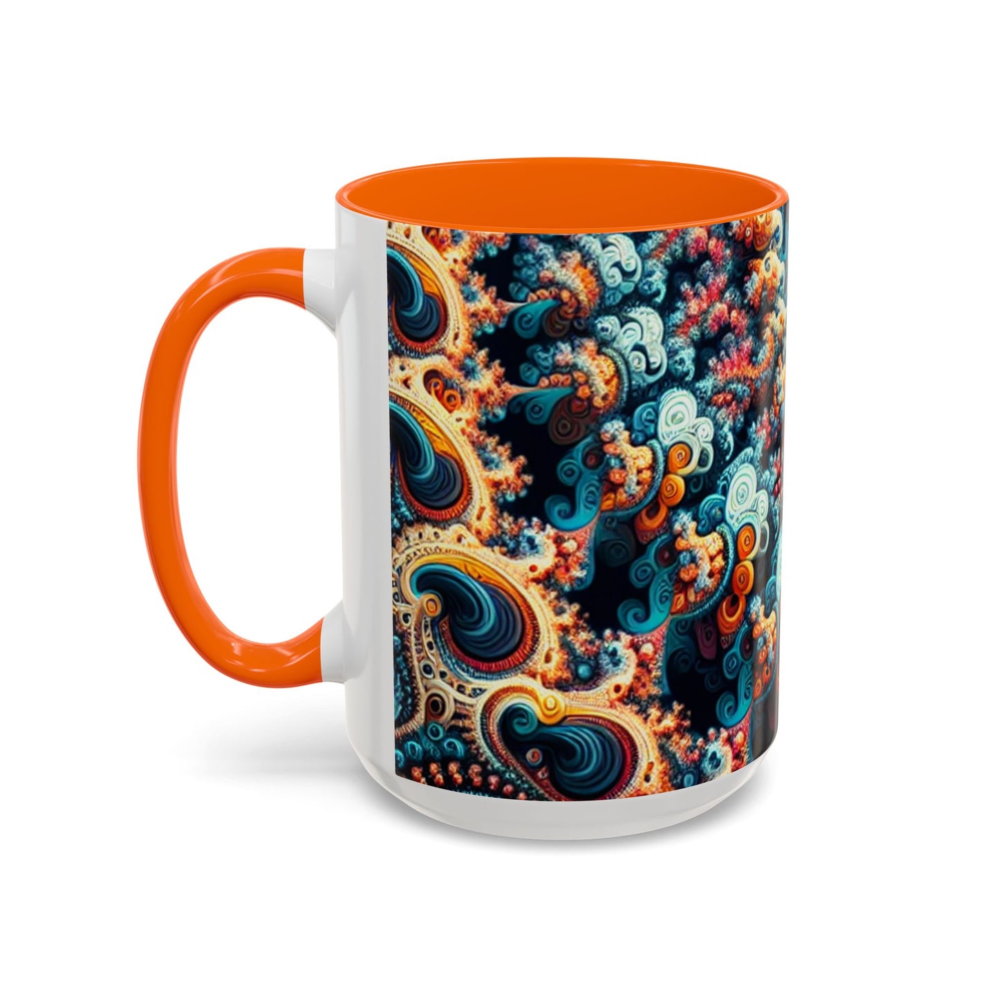 Colorful Fractal Coffee Mug - 11oz & 15oz - Perfect for Art Lovers