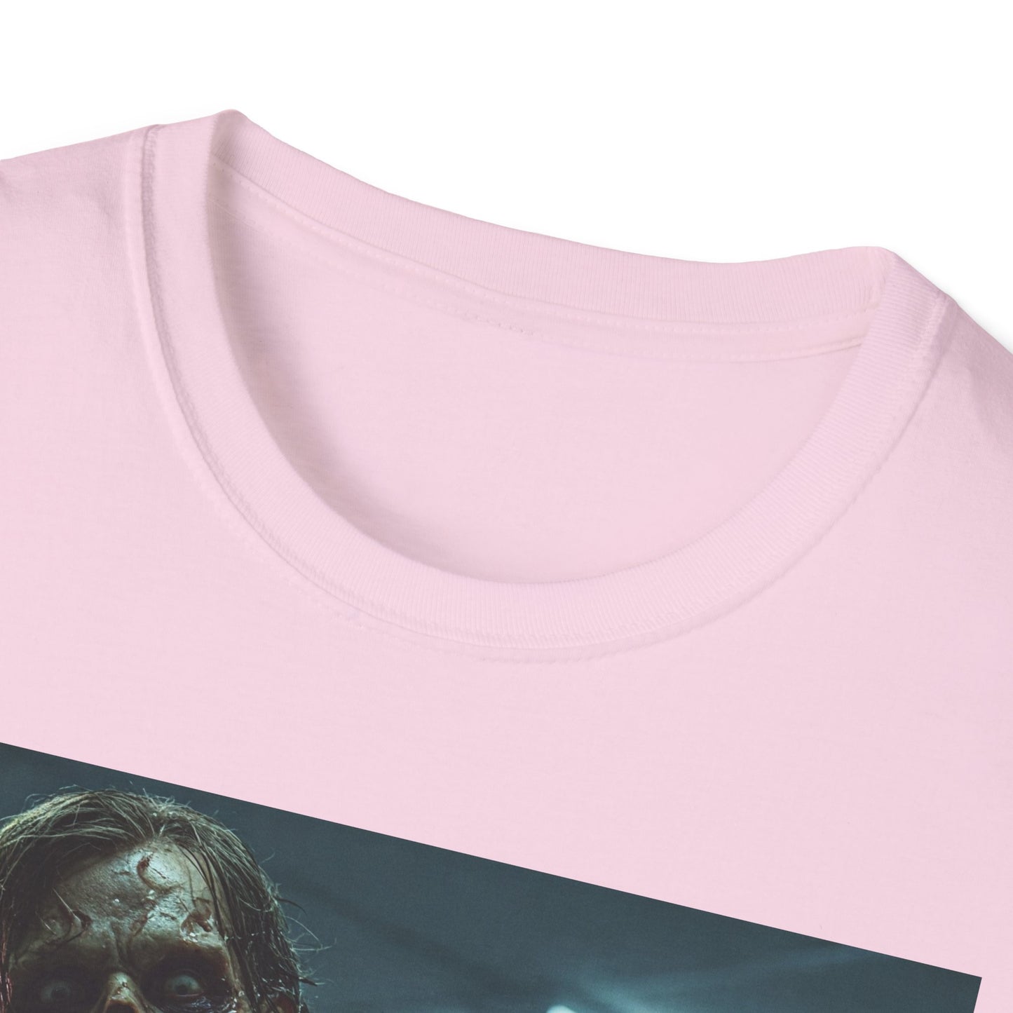 Zombie Horror Unisex Softstyle T-Shirt - Spooky Graphic Tee for Halloween and Horror Lovers